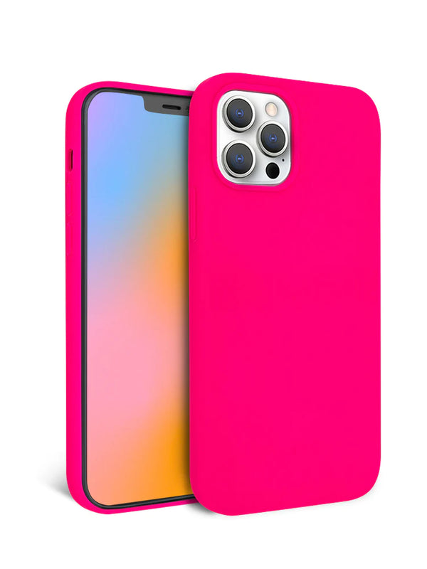 Silicone case for iPhone 15 Hot Pink. - Mobile Care Online