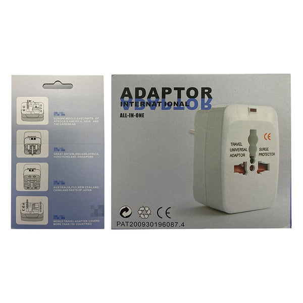 All in one International wall plug adapter for travel - Mobile Care Online